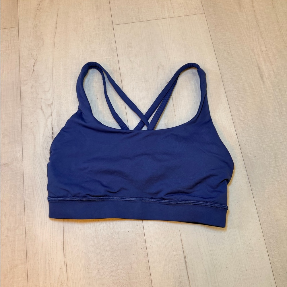 Lululemon Energy Bra Medium Support, B–D Cups Blue Twill Size 2